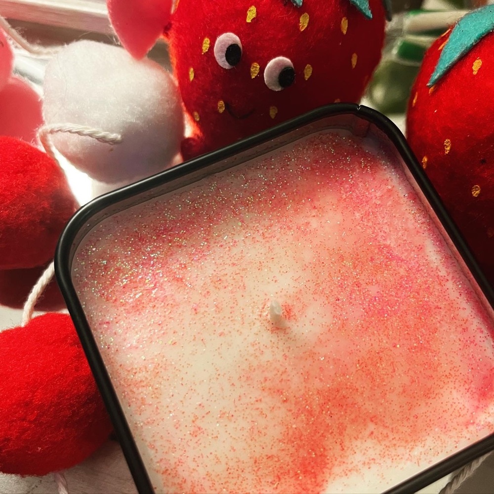 *Handmade* Strawberry Shortcake soy wax candle
